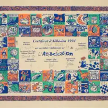 Carton d'Adhésion à l'Association