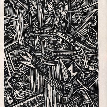 Linogravure de Pakito Bolino