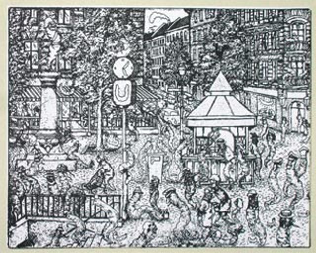 Sérigraphie de Reinhard Scheibner