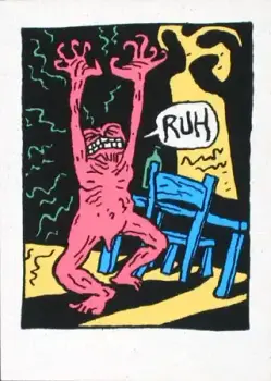 Sérigraphie de Jean-Christophe Menu accompagnant Mune Comix n°4