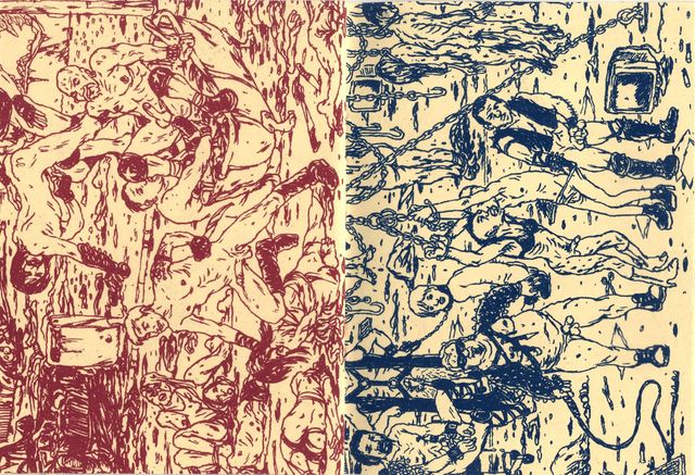 Double page extraite de Burroughs on Tumblr de Mavado Charon, Re:Surgo ! 2012