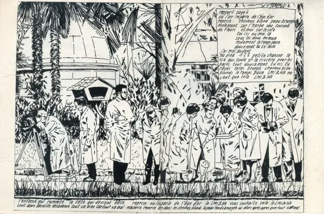 Illustration extraite de Cadres & Sites, de Loulou Picasso et Olivia Clavel, Métal Hurlant 1976.