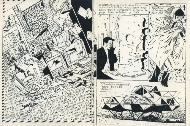 Illustration extraite de Cadres & Sites, de Loulou Picasso et Olivia Clavel, Métal Hurlant 1976.