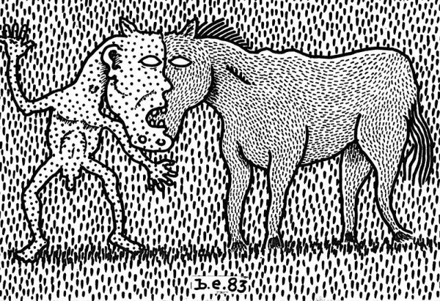 Dessin de Britt Ehringer paru dans Cauchemar