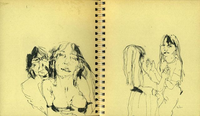 Double page extraite de Des enfants, des monstres et tout ça, de Anne-Laure Draisey, éd. Lune Produck 1994