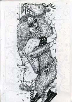 Illustration d'Anne Van Der Linden extraite de Dissensus, spécial Graphistes, ca. 1995