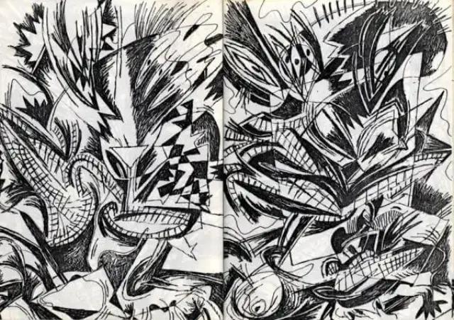 Double page de Bruno Richard extraite de Kunstgestapo Macht Frei