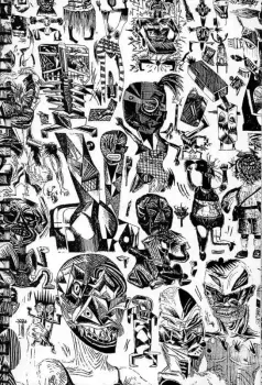 Illustration de Bruno Richard extraite de Human Sexy Maladi, éd Psychedelic Pigs, 1997.