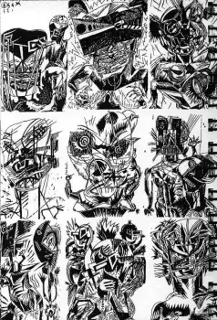 Illustration de Bruno Richard extraite de Human Sexy Maladi, éd Psychedelic Pigs, 1997.