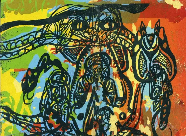 Couverture d'Olivier Pigassou  pour un graphzine, éd. Hanga Roa, 1994