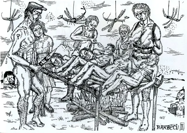 Illustration d'Anne Van Der Linden extraite de La pitié du cruel, 1996