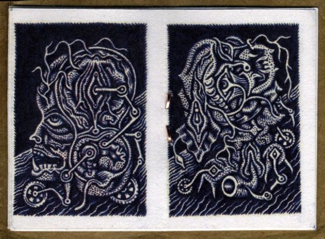 Double page extraite de Microbe, Stéphane Blanquet, édité par FLTMSTPC, 2025.