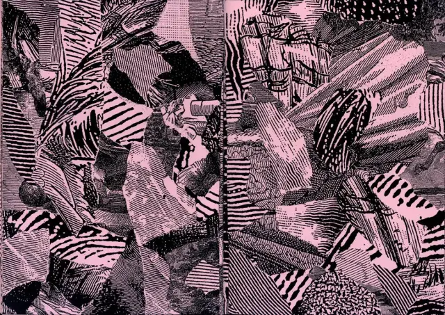 Double page extraite de Plaie, de Benjamin Monti, éd. La Belle Époque, 2022