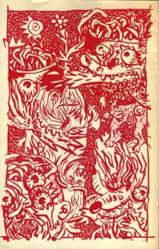 Dos de couverture sérigraphié du premier numéro de Ritch Red Bitch