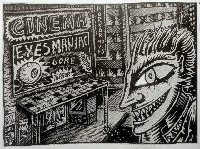 Illustration d'Y5/P5 extraite du numéro un de Sortez la chienne, 1986