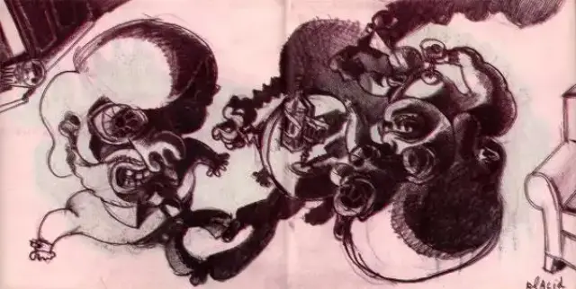 Illustration de Placid extraite de Tête Bêche, 1990