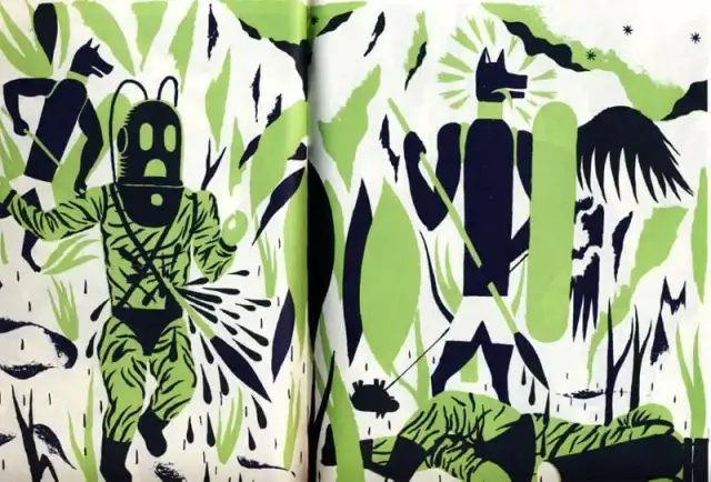 Double page de Blexbolex publiée dans Viande de Chevet