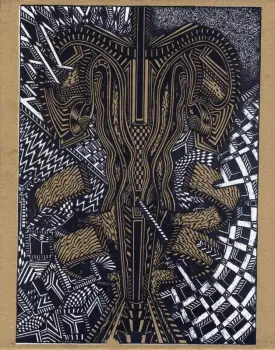 Illustration de Jacques Pyon. Recto de la pochette cartonnée renfermant le troisième numéro d'Avorton - Mecomium Éditions 2013