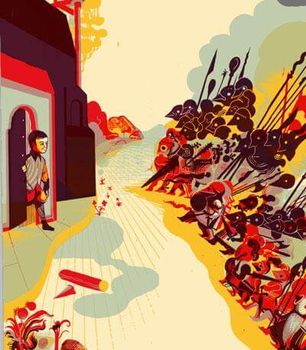 Double page extraite de Construction de Raphael Urwiller, Editions Icinori - 2011