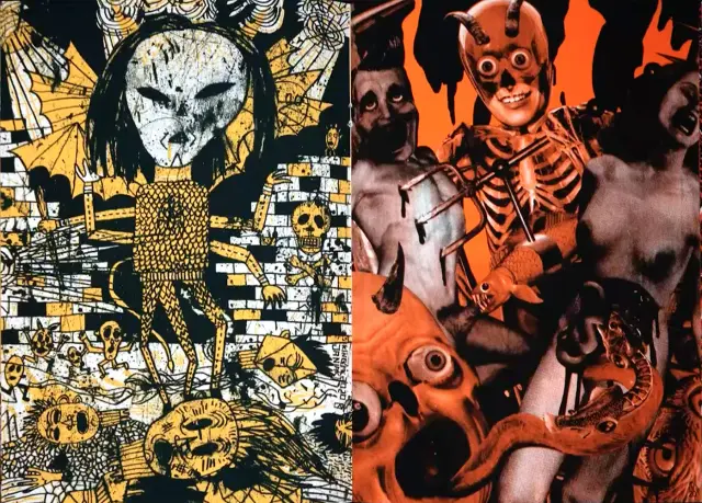 Double page extraite de Narok, éd. Le Dernier Cri, 2020.