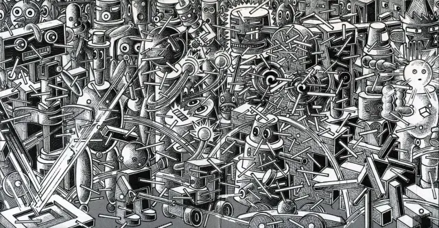 Illustration de Pascal Doury extraite de Dora Diamant et ses amants, éd. Alain Beaulet 1986