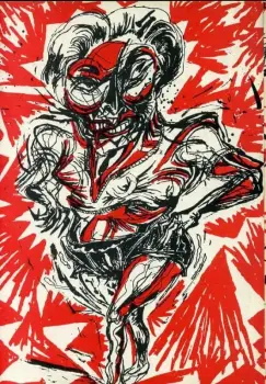 Illustration de Bruno Richard extraite de Femmes Déguisées en Femme - Hommes Déguisés en Homme, éd. APAAR 1985