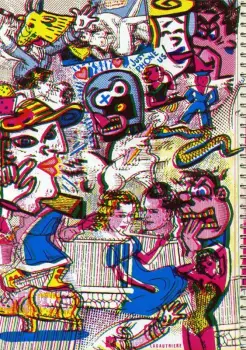 Illustration de Philippe Lagautrièret extraite de État Civil Entreprise de Désirs, 1984