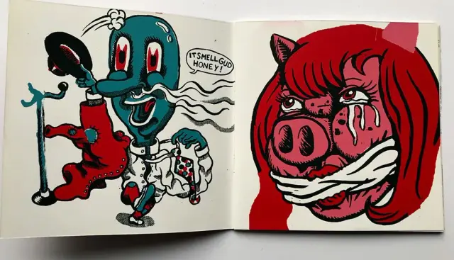 Double page extraite de Fucking details, de Mathieu Desjardins - Éd. Bongoût 2002