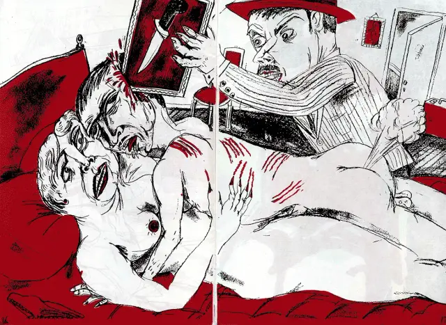 Illustration de Muzo extraite de Infrarot n° 4, 1984.