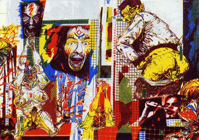 Illustration de Dieter Hermann et Bruno Richard extraite de Infrarot n° 5, 1984.