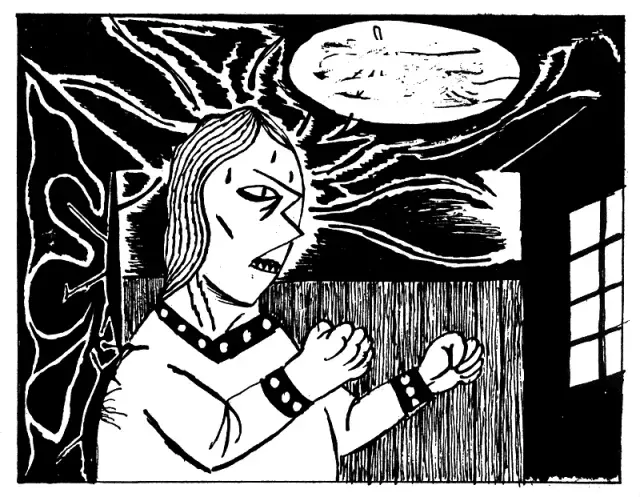 Illustration de Léo Quievreux extraite de La Protheze HRZ