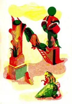 Illustration de la lettre N par Raphael Urwiller