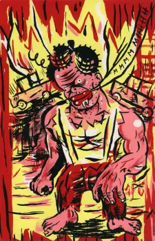 Illustration de Blexbolex extraite de Steacknife #2, éditions Chacal Puant, 1997