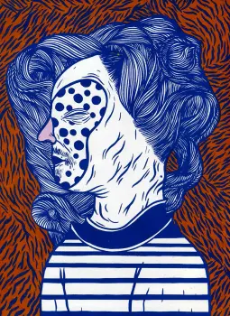 Couverture de Céline Guichard pour Tignasse Parade, éd. Méconium - 2016.