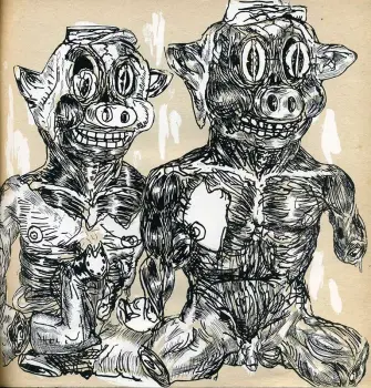 Page extraite de XXX, Blexbolex, auto-édition, 1992.