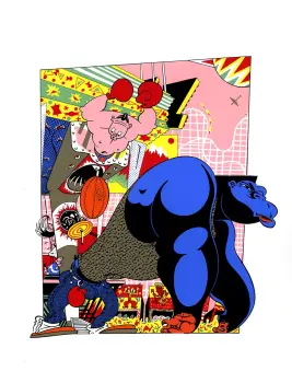 Illustration de Benito extraite du portfolio Chic ou voyou, éd. L'Atelier, 1983.