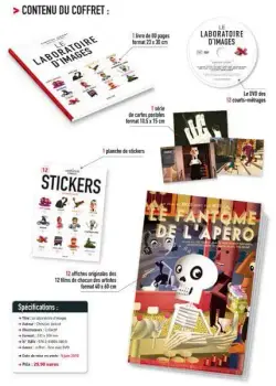 Contenu du coffret Le Laboratoire d'Images. © Ed. Sarbacane