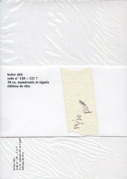 Verso de Kolor shit, set de cartes postales de Bruno Richard, éd. Elica, 2020