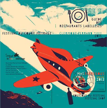 Visuel de Blexbolex pour l'édition 2015 du Festival du court de Clermont-Ferrand