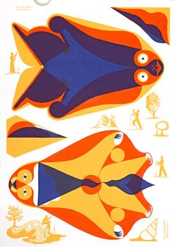 Planche n° 6 du portfolio Paper Toys, Icinori, éd. Else Edizioni, 2014.