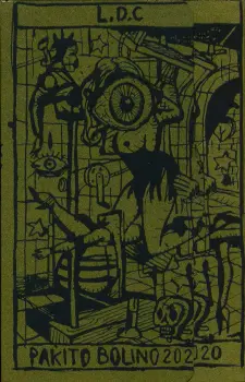 Dos de la pochette du portfolio Tarosado, de Pakito Bolino, éd. Le dernier Cri, 2020.
